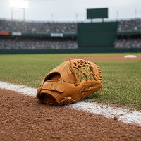 Elatheria Pennant premium tan steerhide leather trapeze web outfield baseball glove