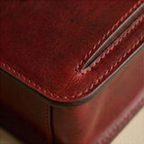The Scribe Vertical Leather Crossbody Mini Briefcase