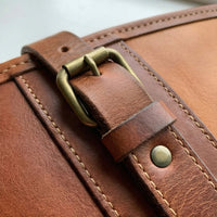 Elatheria Marksman luxury two tone full grain leather shotgun case slip fleece lining