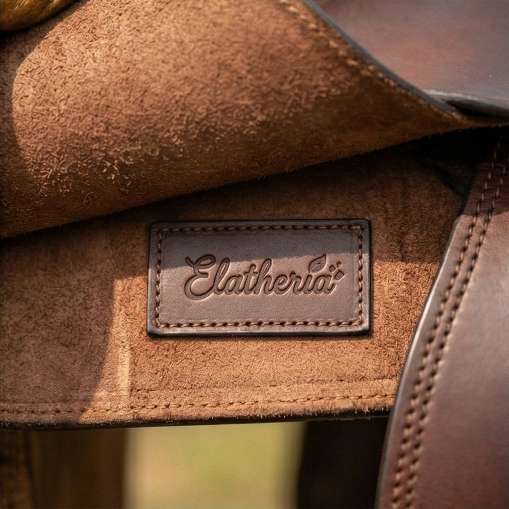 The Mustang Hand Tooled Western Leather Saddle Side View