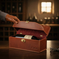 Elatheria Vintner 4.0 luxury leather wine trunk presentation case velvet lined