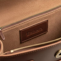 Elatheria Scholar dark brown mahogany full grain leather briefcase messenger bag