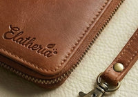 Elatheria Voyager full grain leather travel wallet passport organizer with wristlet