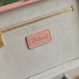 Elatheria Keepsake blush pink leather memory box jewelry organizer velvet interior