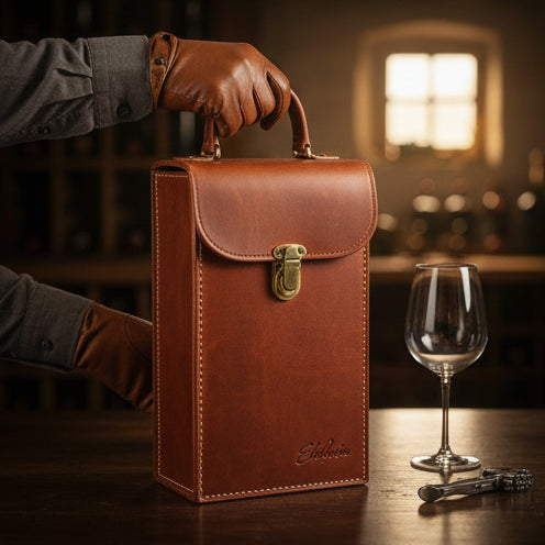 The Vintner 4.0 Hard Shell Leather Wine Trunk