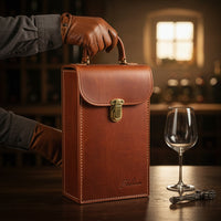 Elatheria Vintner 4.0 luxury leather wine trunk presentation case velvet lined