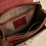 The Scribe Vertical Leather Crossbody Mini Briefcase