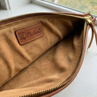 Elatheria Marksman luxury two tone full grain leather shotgun case slip fleece lining