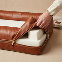 Elatheria Refuge leather pet sofa bed with orthopedic foam base