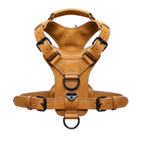 The Patrol | Leather Working Dog Harness with Top Handle & ID-Tag Loop