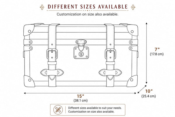 The Voyager | Vintage Canvas & Leather Storage Trunk