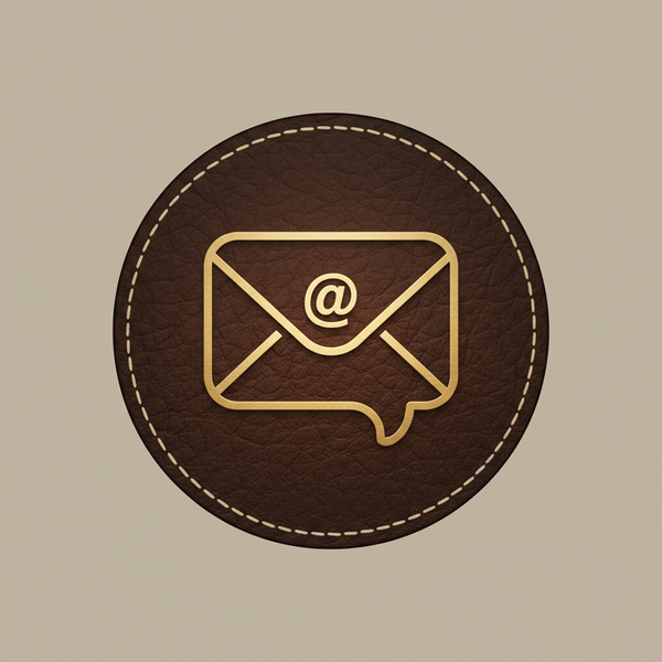 Get in Touch icon for a leather brand