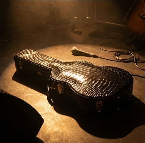 The Maestro | Exotic Alligator-Embossed Leather Guitar Hard Case