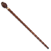 The Lotus detachable wooden walking stick, full length, with bamboo-style segmented shaft